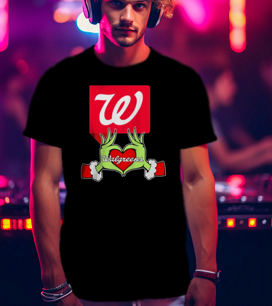 The Grinch Hand Heart Walgreens Christmas T-Shirt