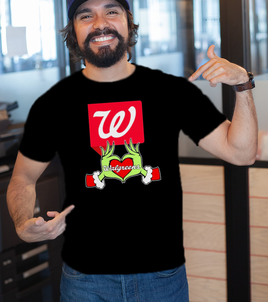 The Grinch Hand Heart Walgreens Christmas T-Shirt