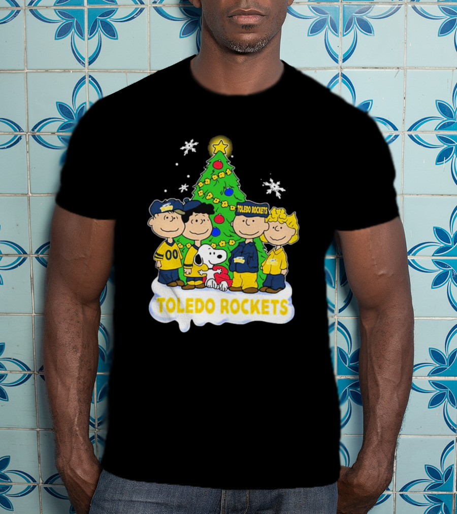 Peanuts Characters Toledo Rockets Christmas Tree T-Shirt