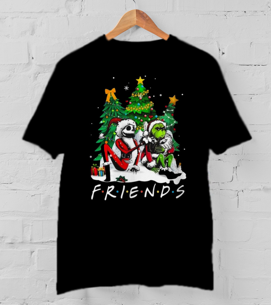 Friends Grinch Christmas Jack Santa Tree T-Shirt