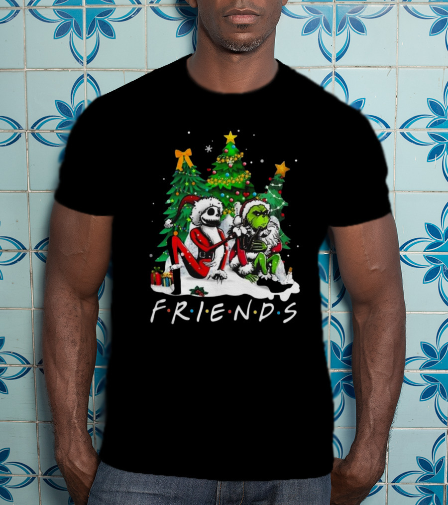 Friends Grinch Christmas Jack Santa Tree T-Shirt