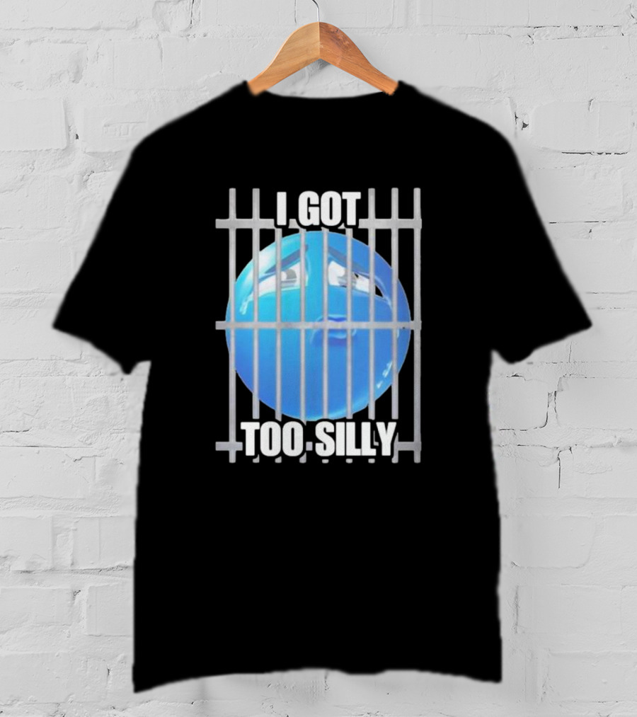 I Got Too Silly Blue Emoji Behind Bars T-Shirt