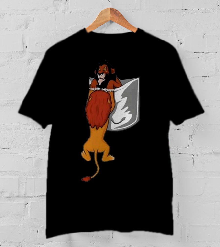Lion Scar And Mufasa Hanging Pocket T-Shirt