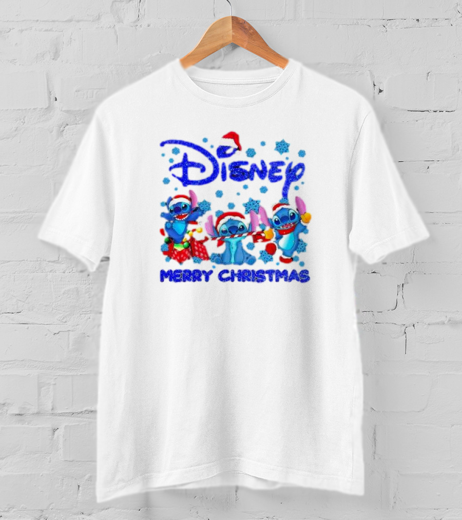 Disney Santa Stitch Merry Christmas T-Shirt
