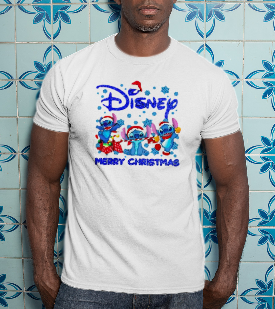 Disney Santa Stitch Merry Christmas T-Shirt