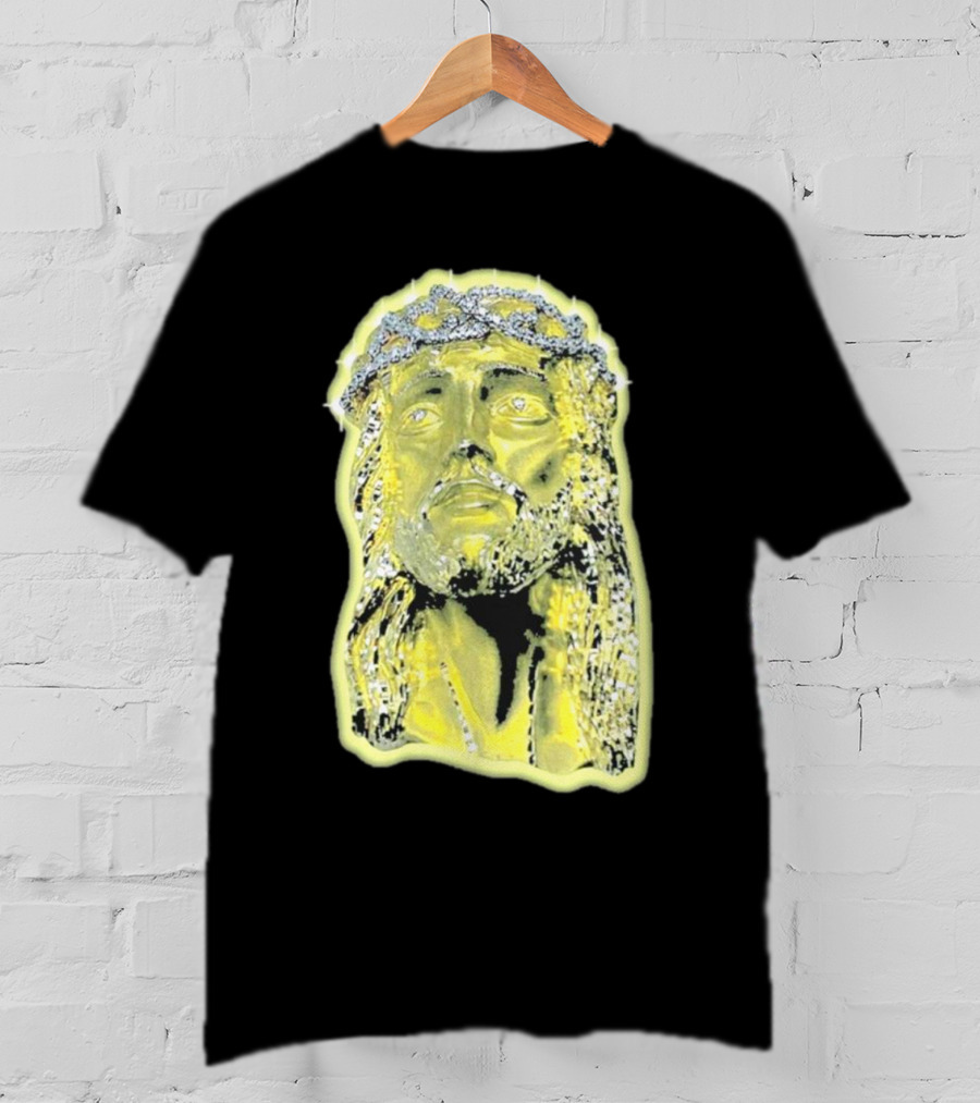 Jesus Piece Gold Diamond Crown Of Thorns Iconic Christian T-Shirt