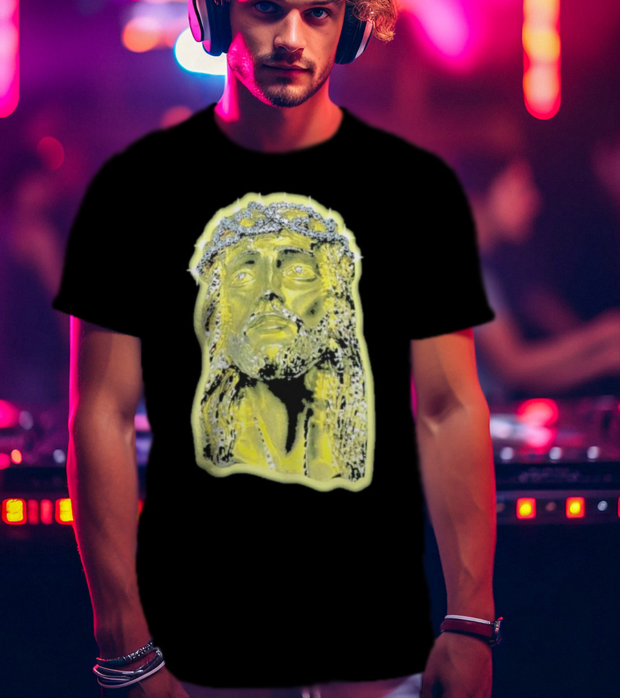 Jesus Piece Gold Diamond Crown Of Thorns Iconic Christian T-Shirt