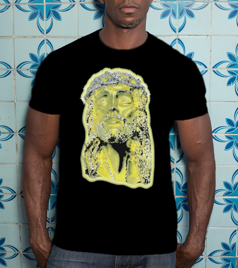 Jesus Piece Gold Diamond Crown Of Thorns Iconic Christian T-Shirt