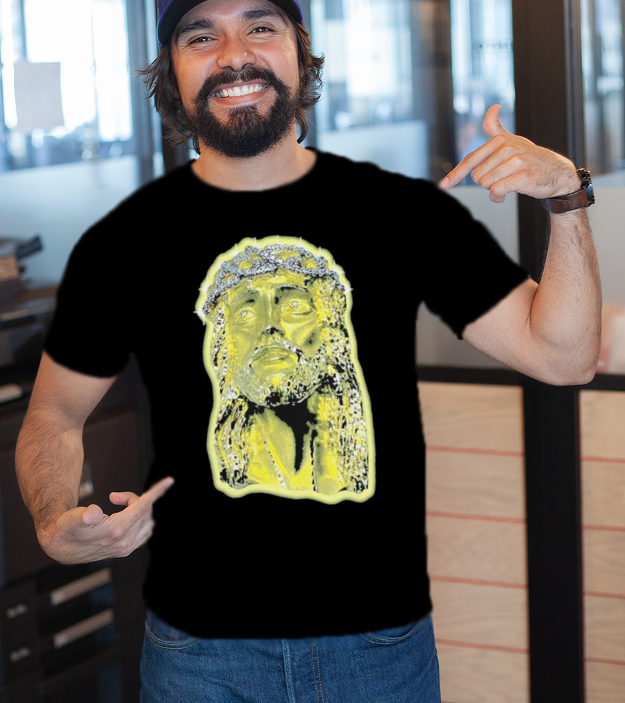 Jesus Piece Gold Diamond Crown Of Thorns Iconic Christian T-Shirt