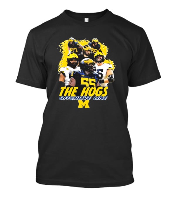 Valiant University Of Michigan Football The Hogs Offensive Line Team Spirit T-Shirt