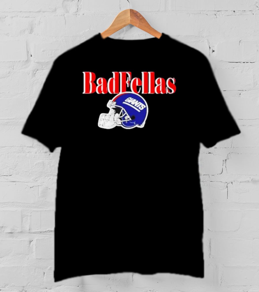 BadFellas Giants Football Helmet T-Shirt