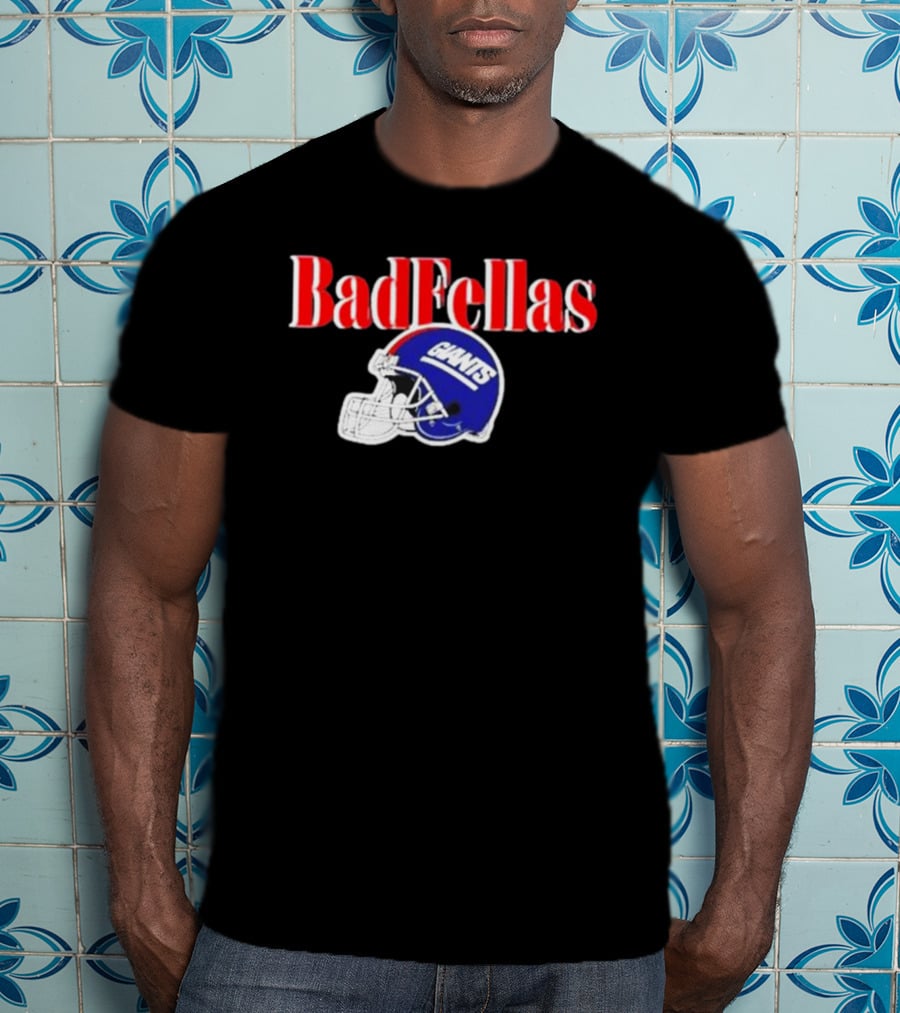 BadFellas Giants Football Helmet T-Shirt