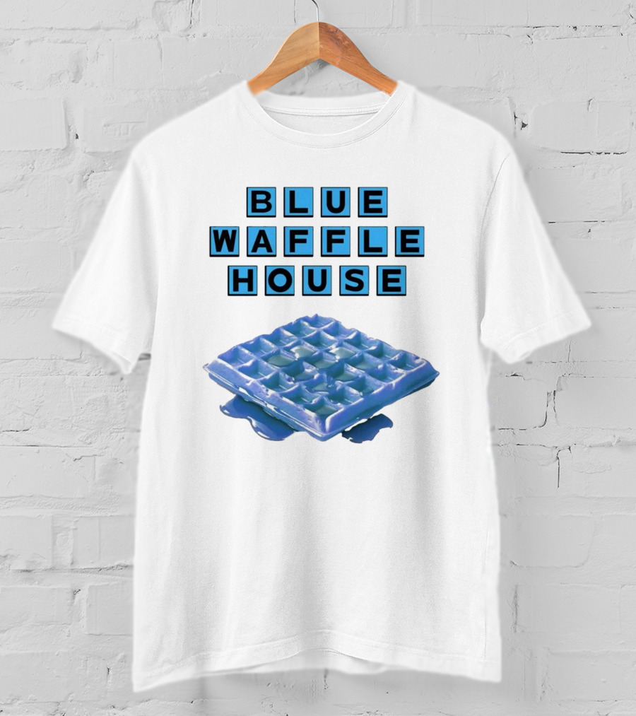 Blue Waffle House Melted Breakfast Food Novelty T-Shirt