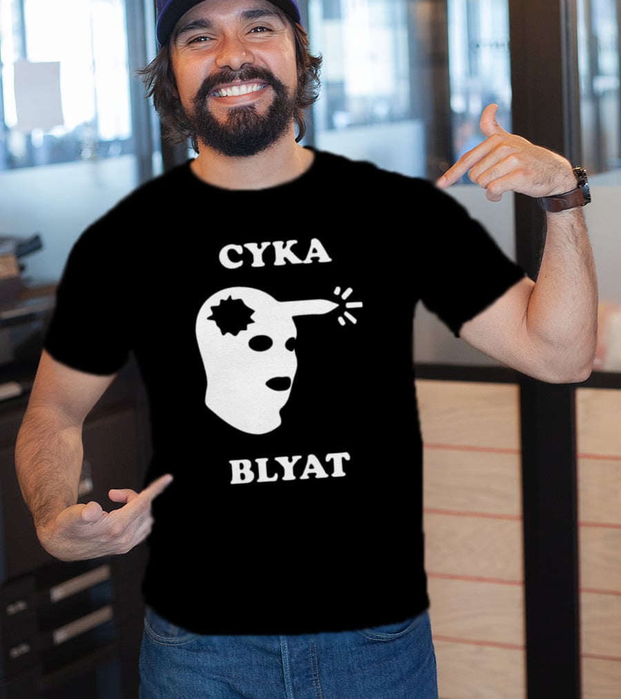 CYKA BLYAT Mask Bullet Headshot T-Shirt