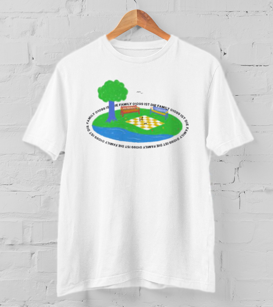 1099 Chess Picnic Park Scene T-Shirt