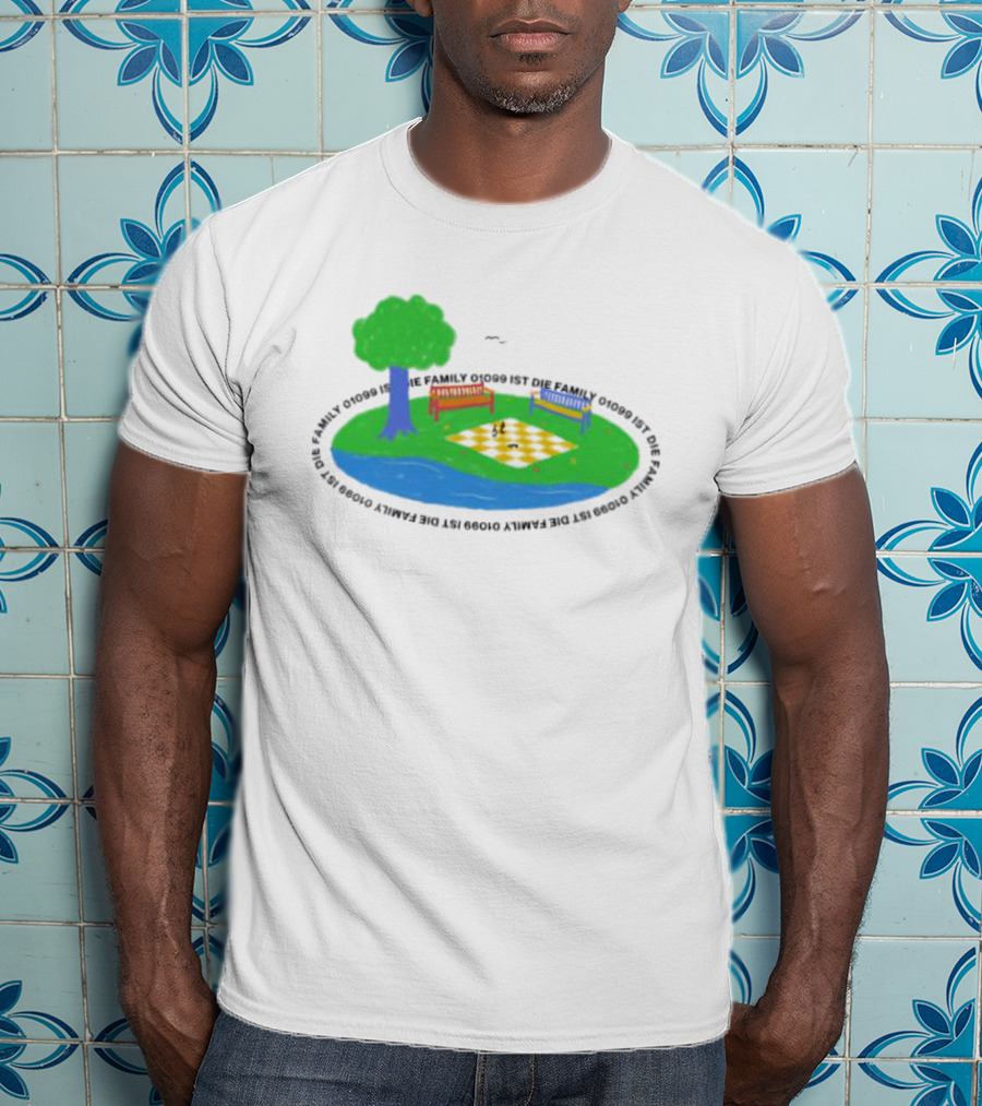 1099 Chess Picnic Park Scene T-Shirt