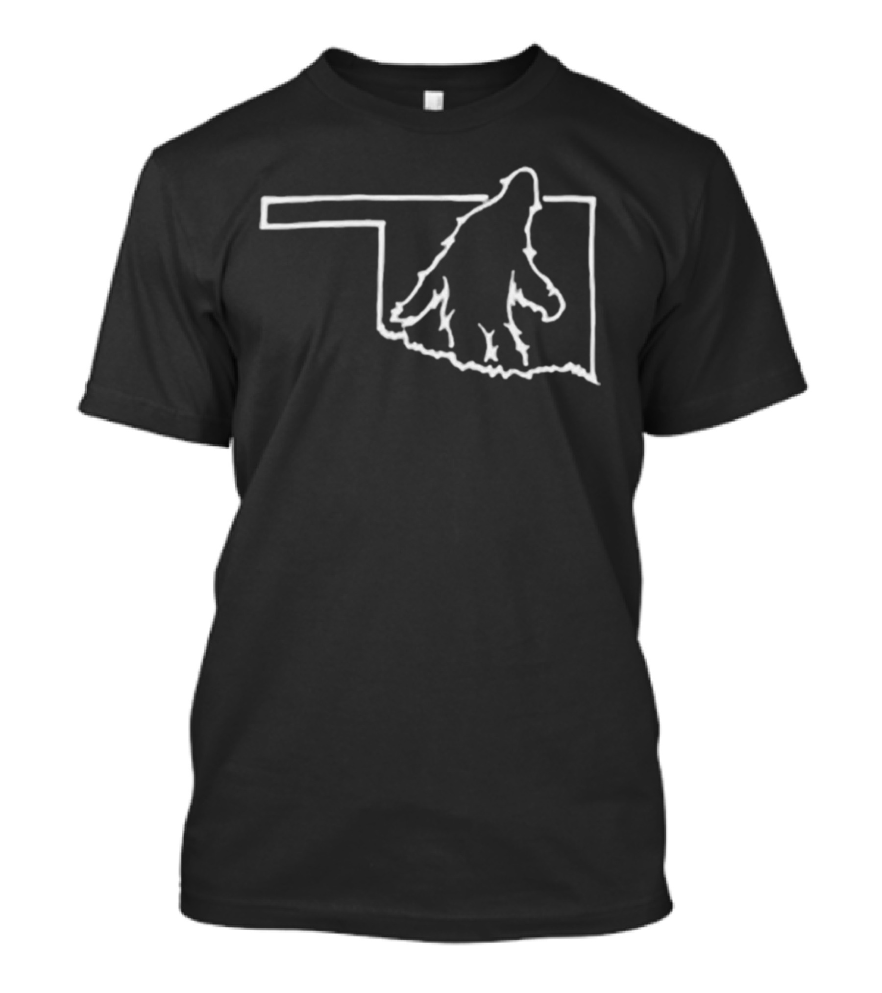 Reservation Dogs Bigfoot Oklahoma Outline Cheese Lane Factor T-Shirt