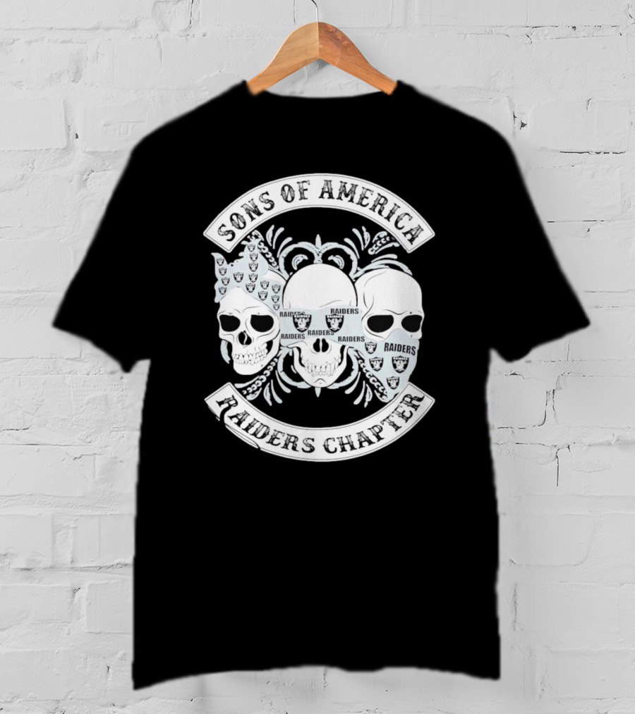 Sons Of America Raiders Chapter Skulls With Raiders T-Shirt