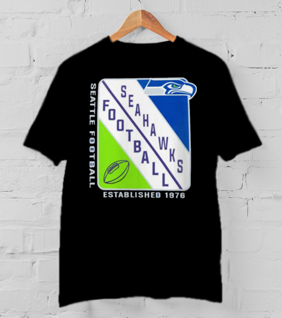 Seattle Seahawks Football Established 1976 Logo Seahawks Head T-Shirt