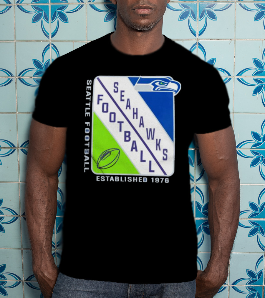 Seattle Seahawks Football Established 1976 Logo Seahawks Head T-Shirt