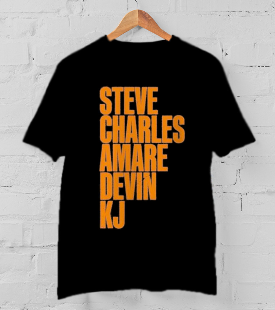 Steve Charles Amare Devin KJ Basketball Legends T-Shirt