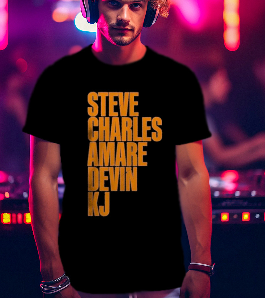 Steve Charles Amare Devin KJ Basketball Legends T-Shirt