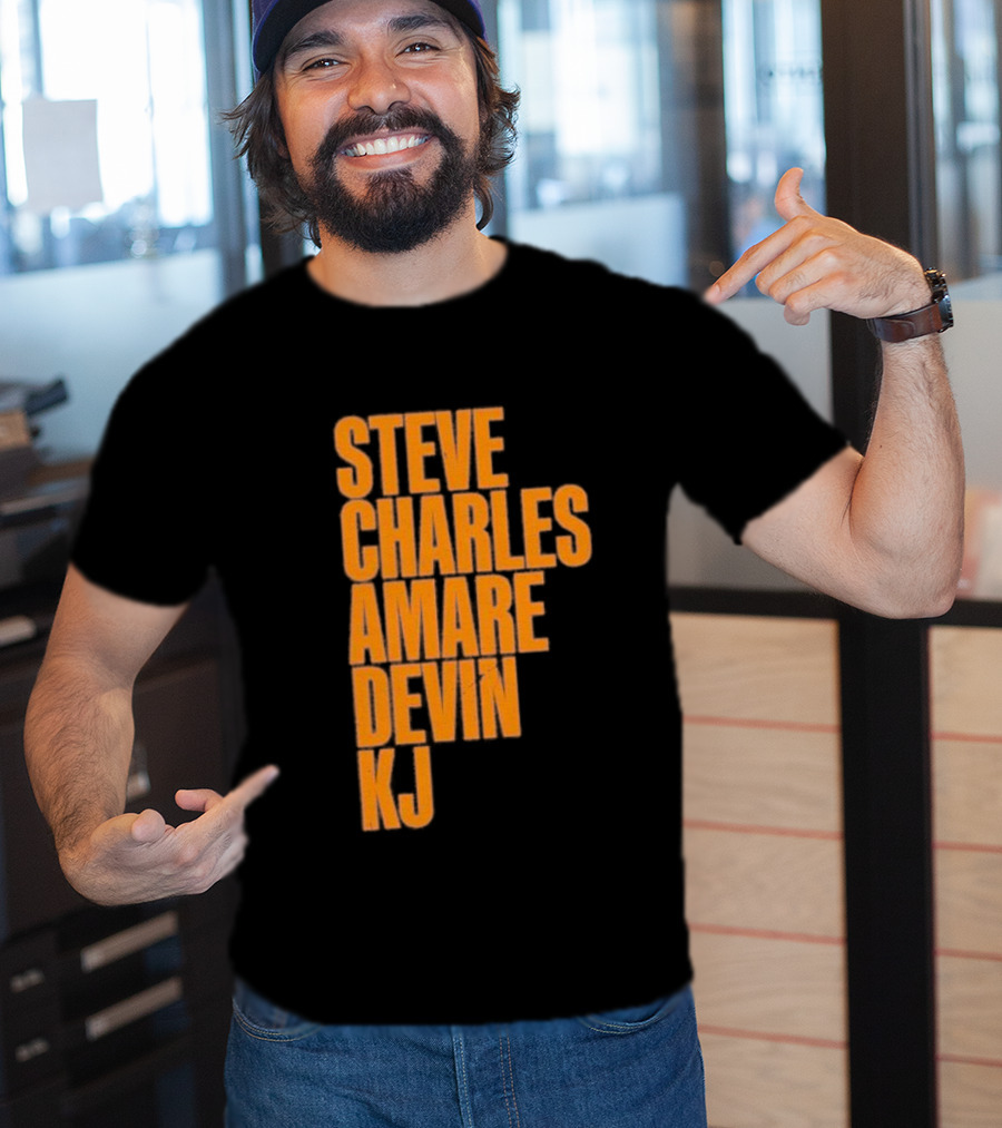 Steve Charles Amare Devin KJ Basketball Legends T-Shirt