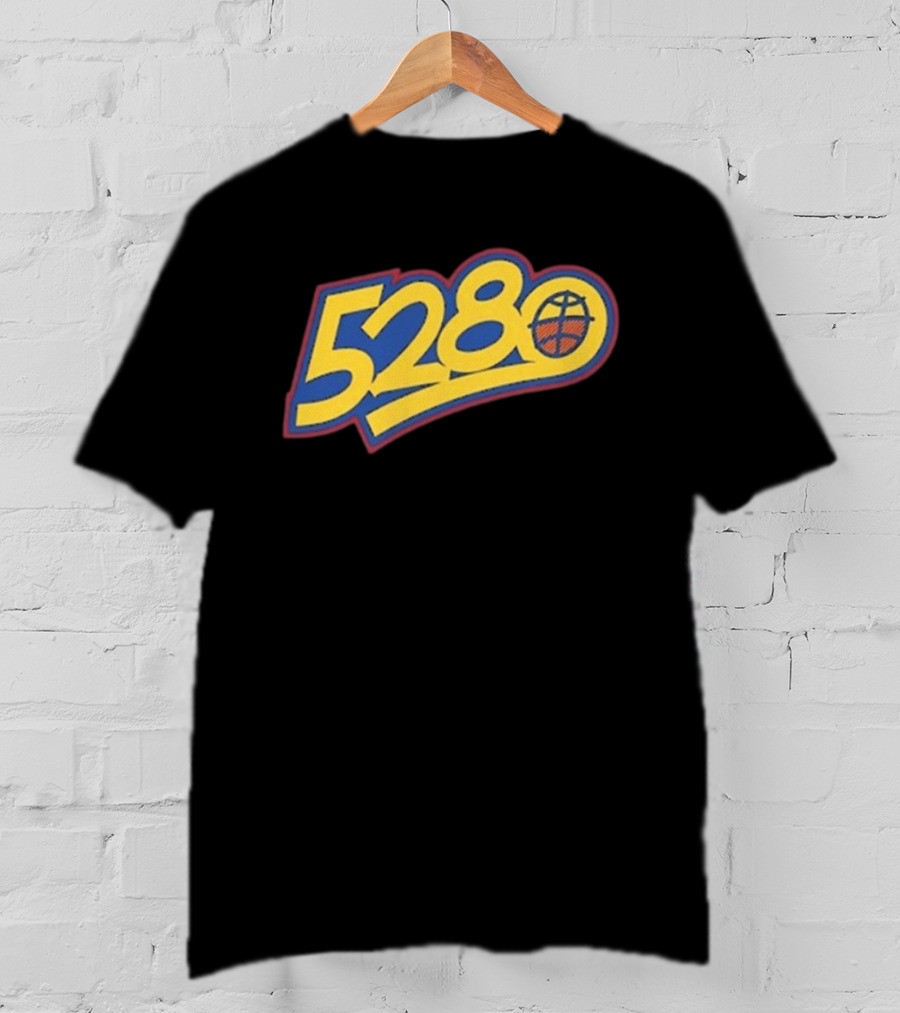 5280 Denver Colorado Basketball Theme T-Shirt