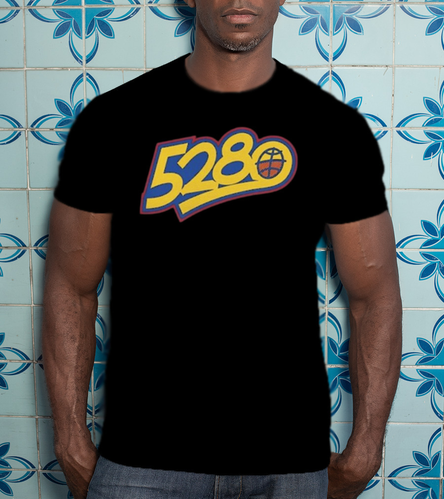 5280 Denver Colorado Basketball Theme T-Shirt