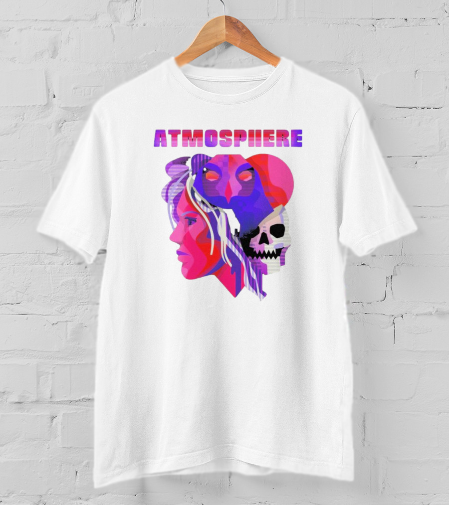 Atmosphere TDBH Colorful Faces And Skull T-Shirt