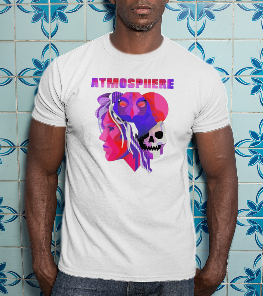 Atmosphere TDBH Colorful Faces And Skull T-Shirt
