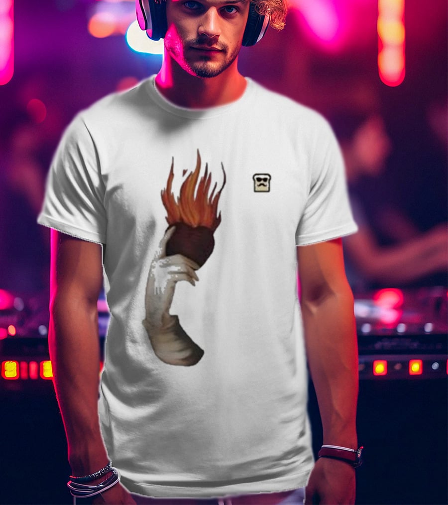 Disguised Toast Iconic Flame Heart Hand T-Shirt