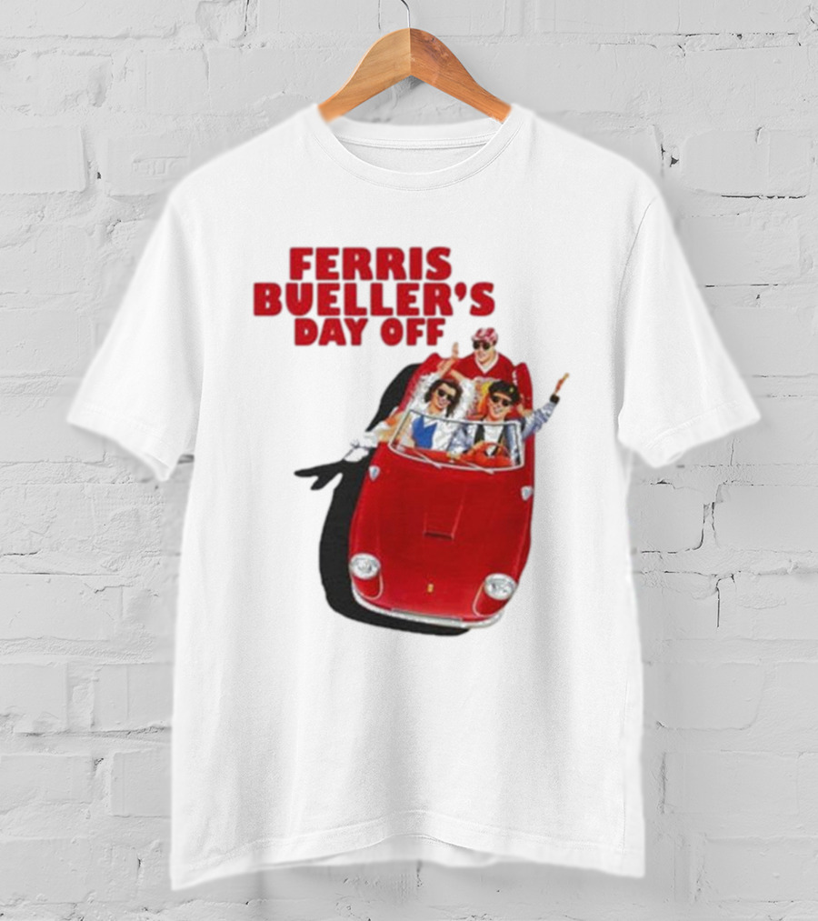 Ferris Bueller's Day Off Red Convertible Ride T-Shirt