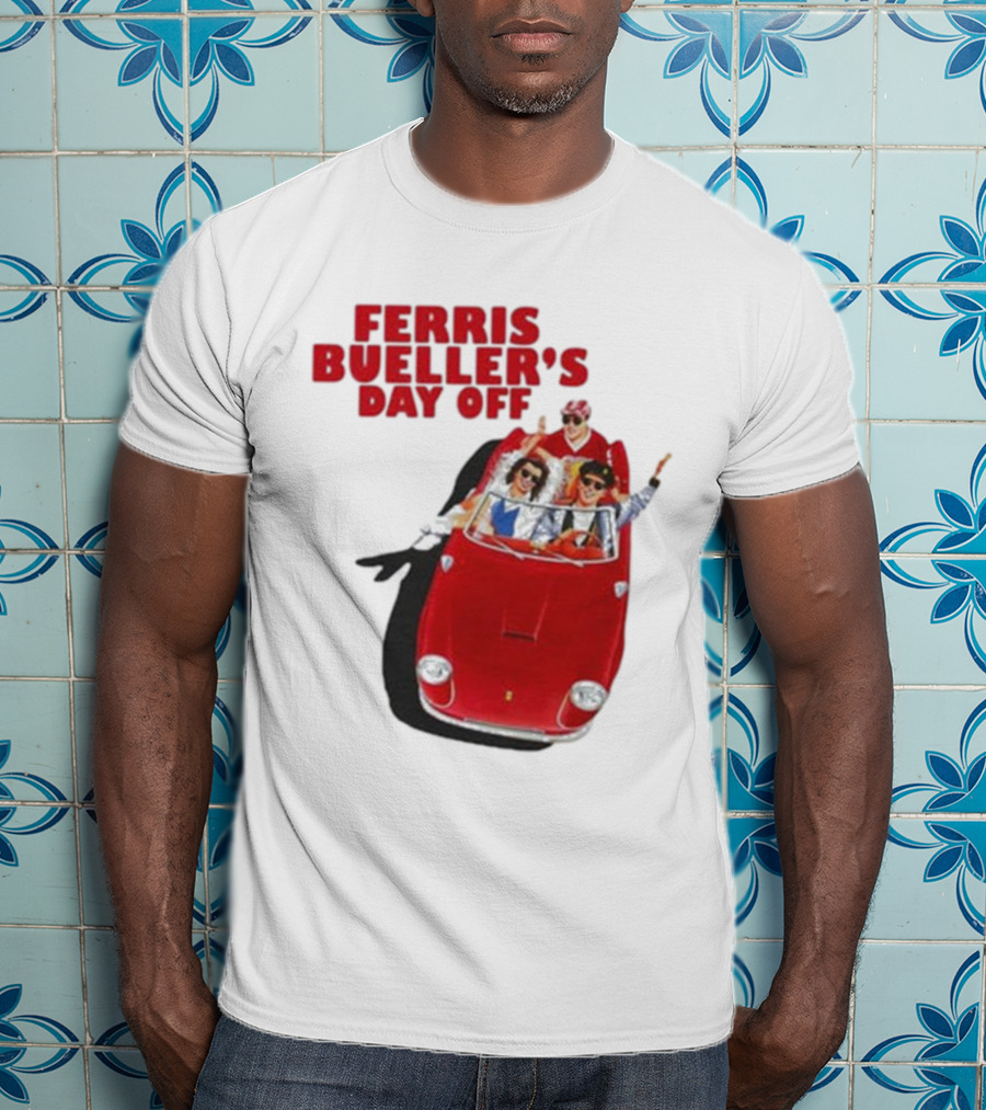 Ferris Bueller's Day Off Red Convertible Ride T-Shirt