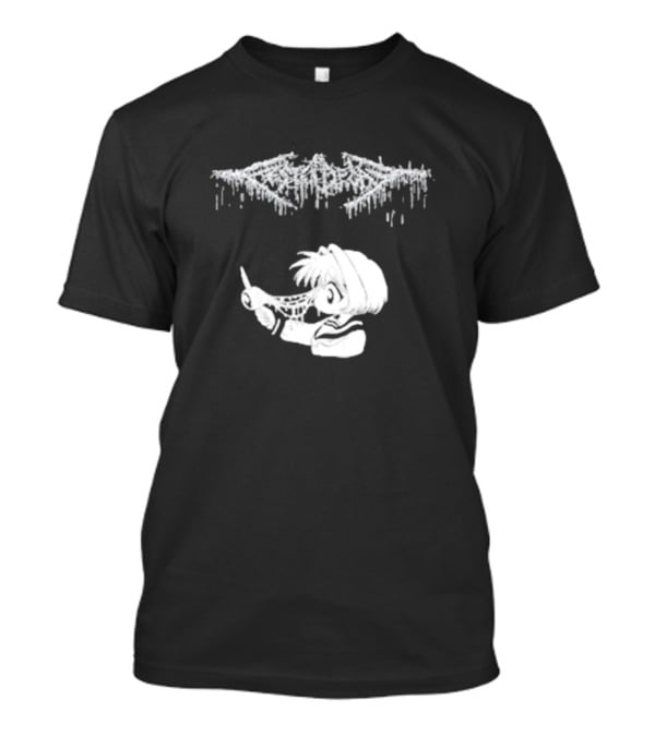 Ichigo Chan Festerdecay Sick Anime Character With Scissors And Illegible T-Shirt