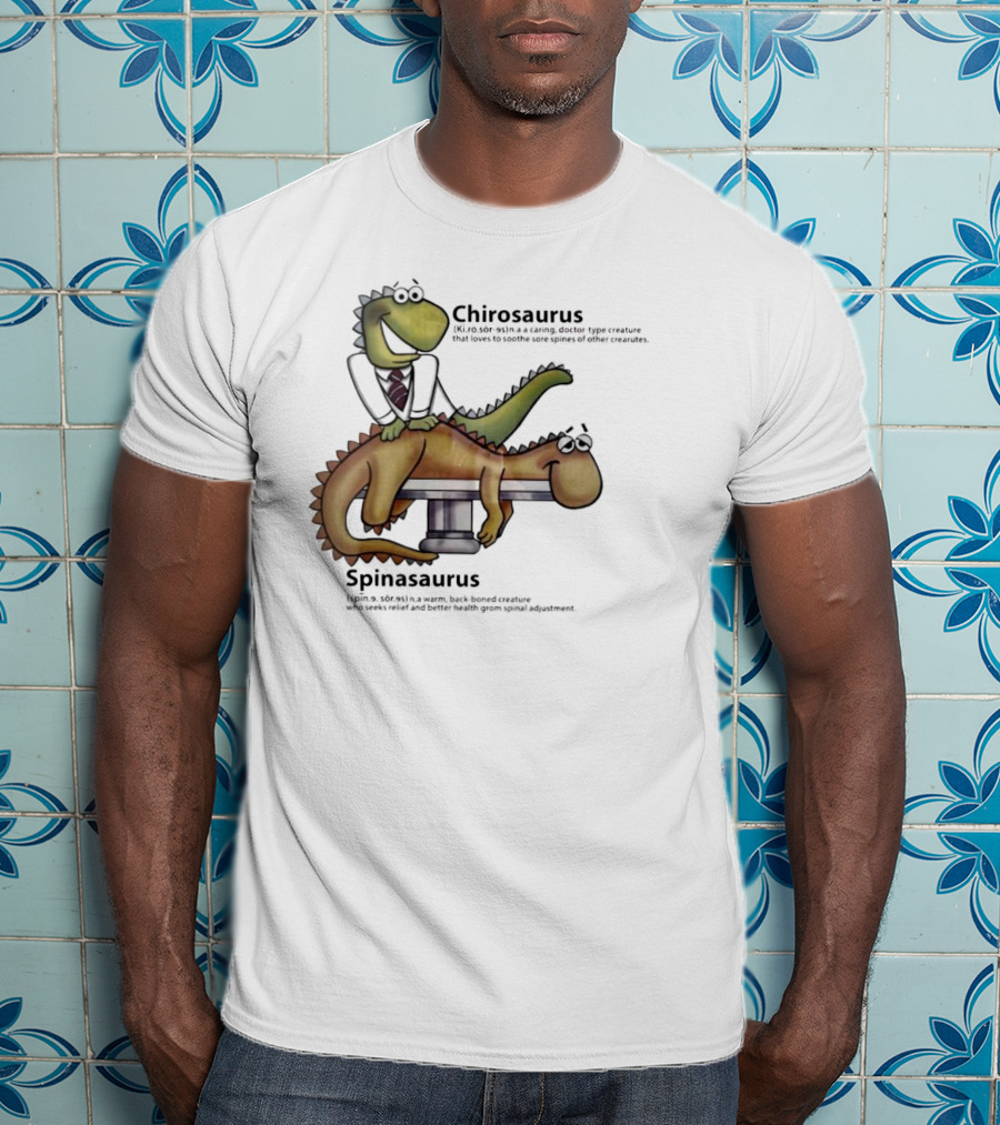 Chirosaurus Caring Doctor And Spinasaurus Seeking Relief T-Shirt