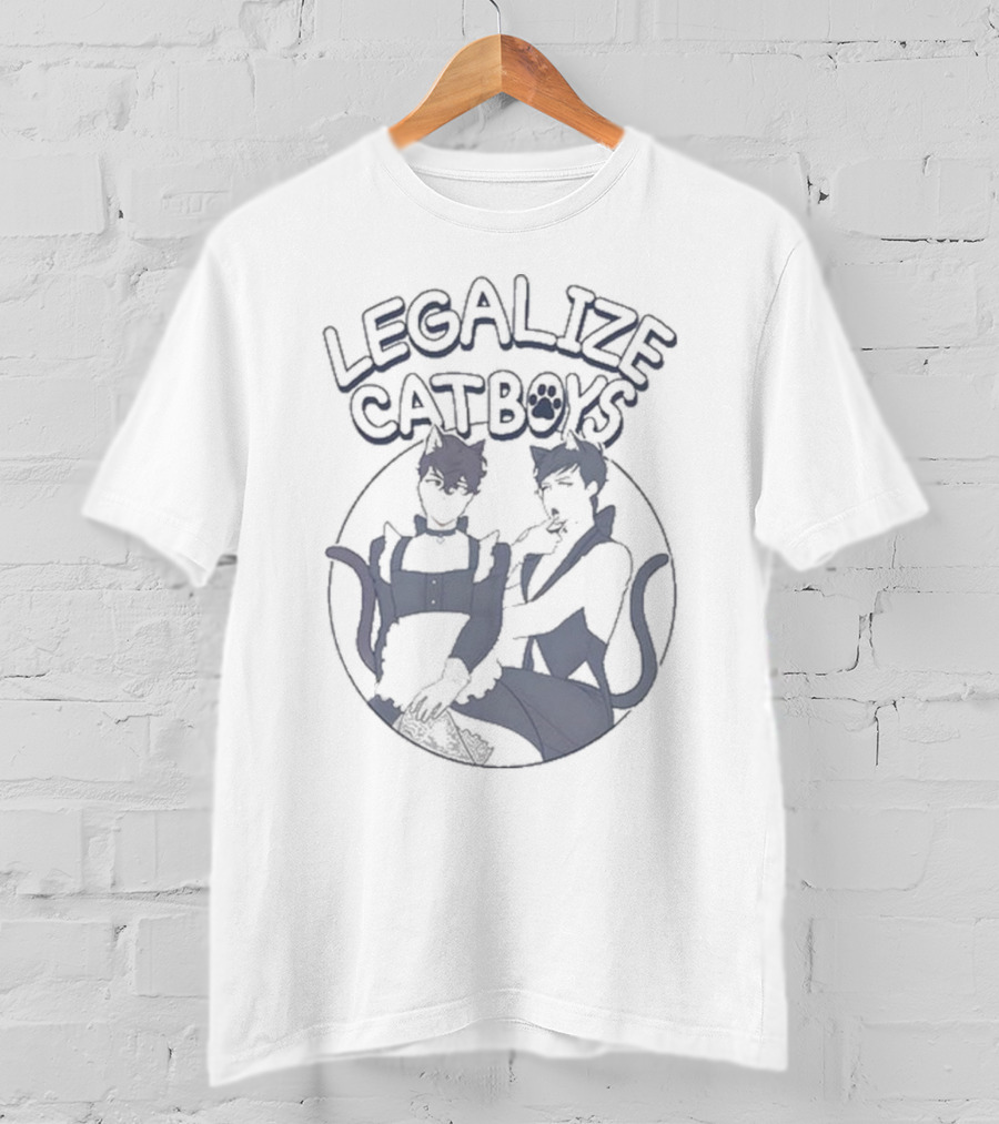 Dan And Phil Shop Legalize Catboys Two Anime Characters With Ears And Tails T-Shirt