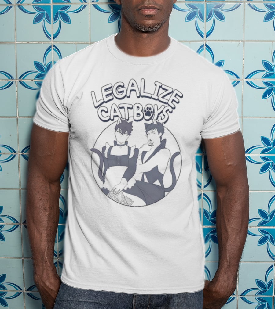 Dan And Phil Shop Legalize Catboys Two Anime Characters With Ears And Tails T-Shirt