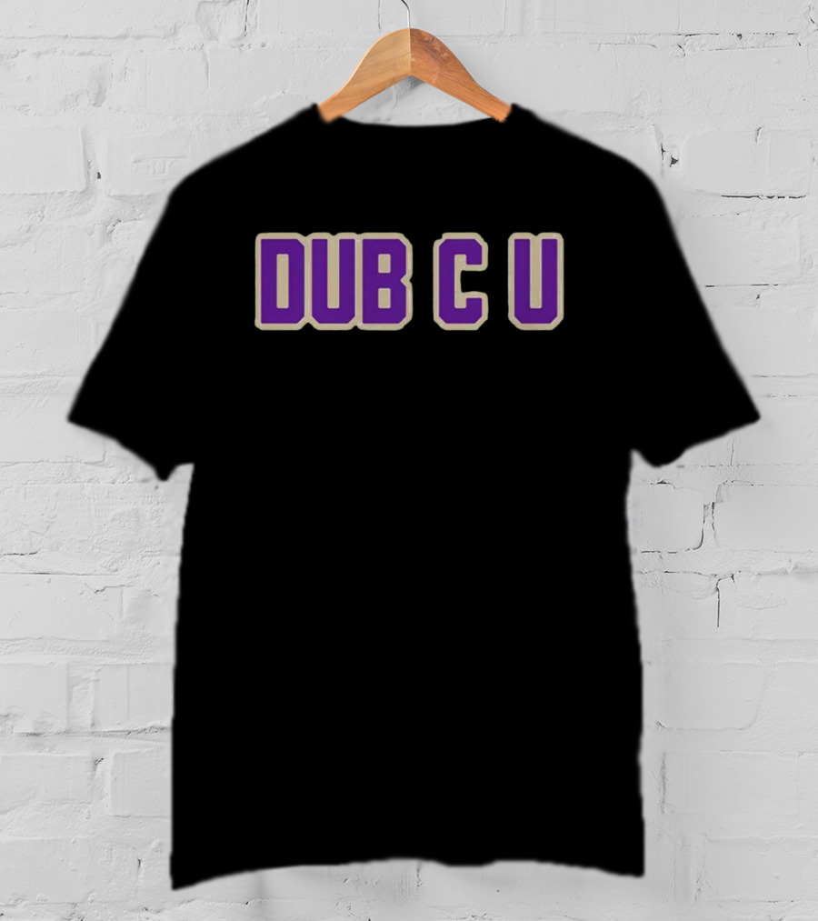 Dub C U Purple Block Letters T-Shirt