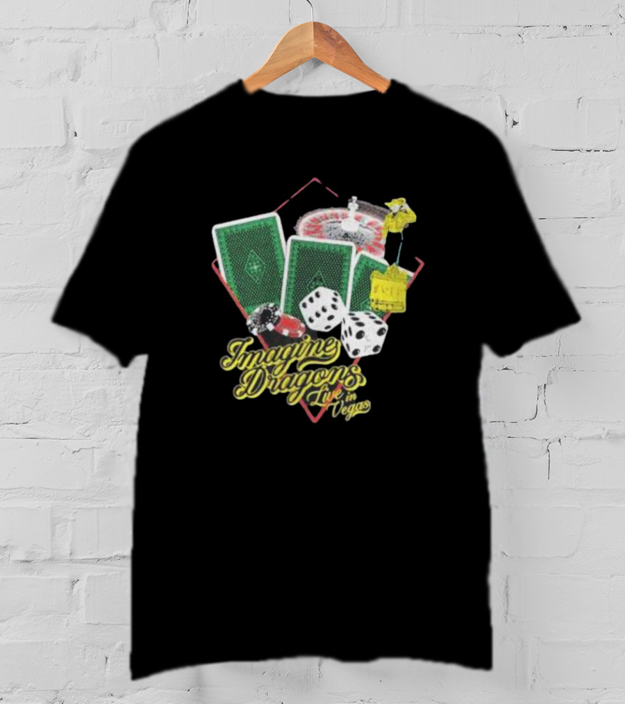 Imagine Dragons Live In Vegas Casino Poker Cards Dice Roulette T-Shirt