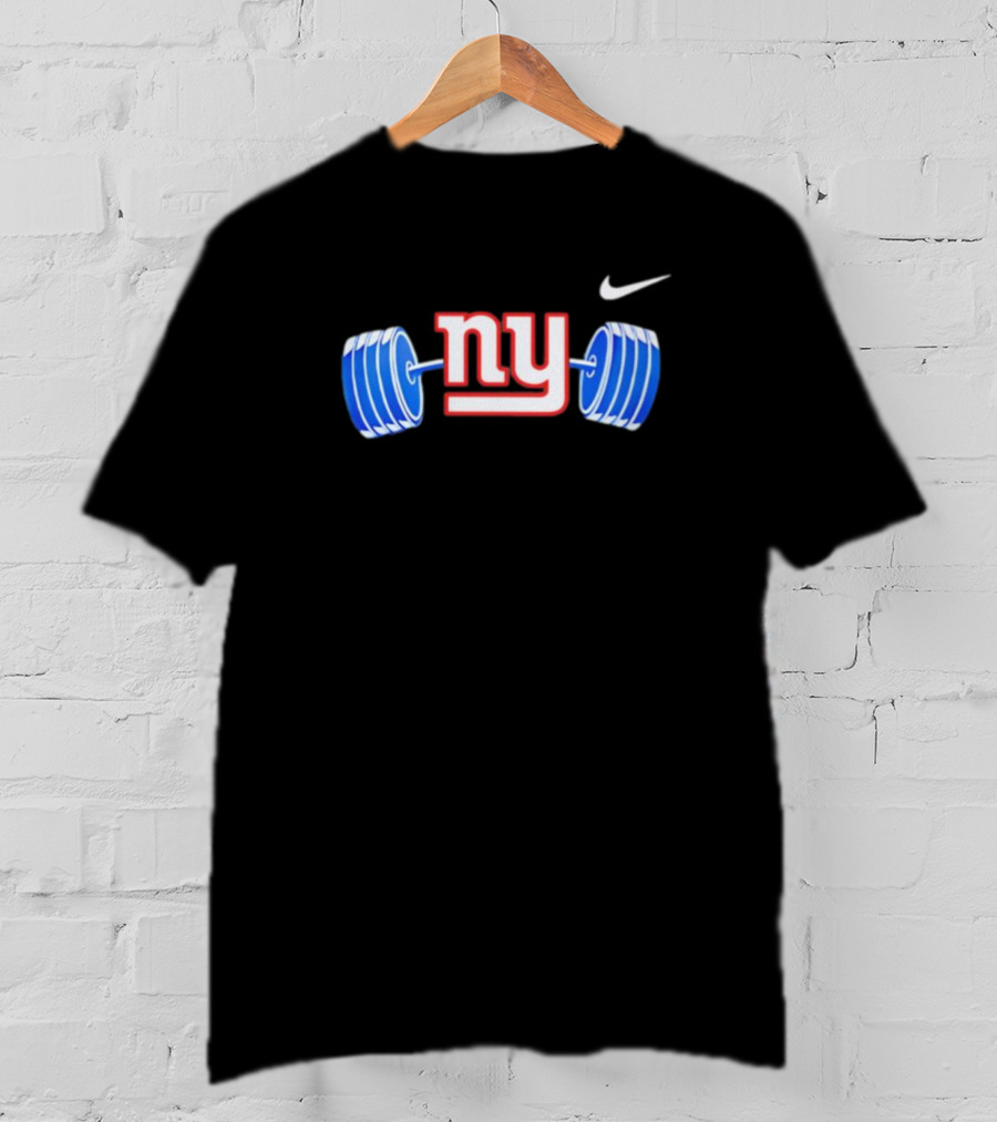 New York Giants NY Barbell T-Shirt