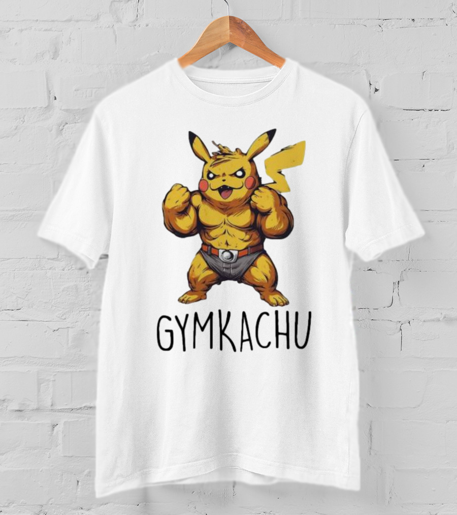 Pikachu Gymkachu Bodybuilder Fitness Pokémon T-Shirt