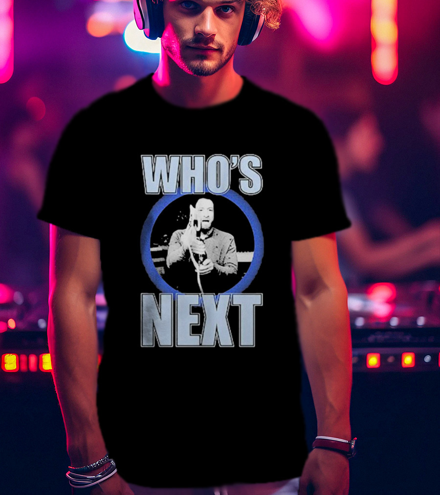 Who's Next Wrestling Interview Microphone Face-Off T-Shirt