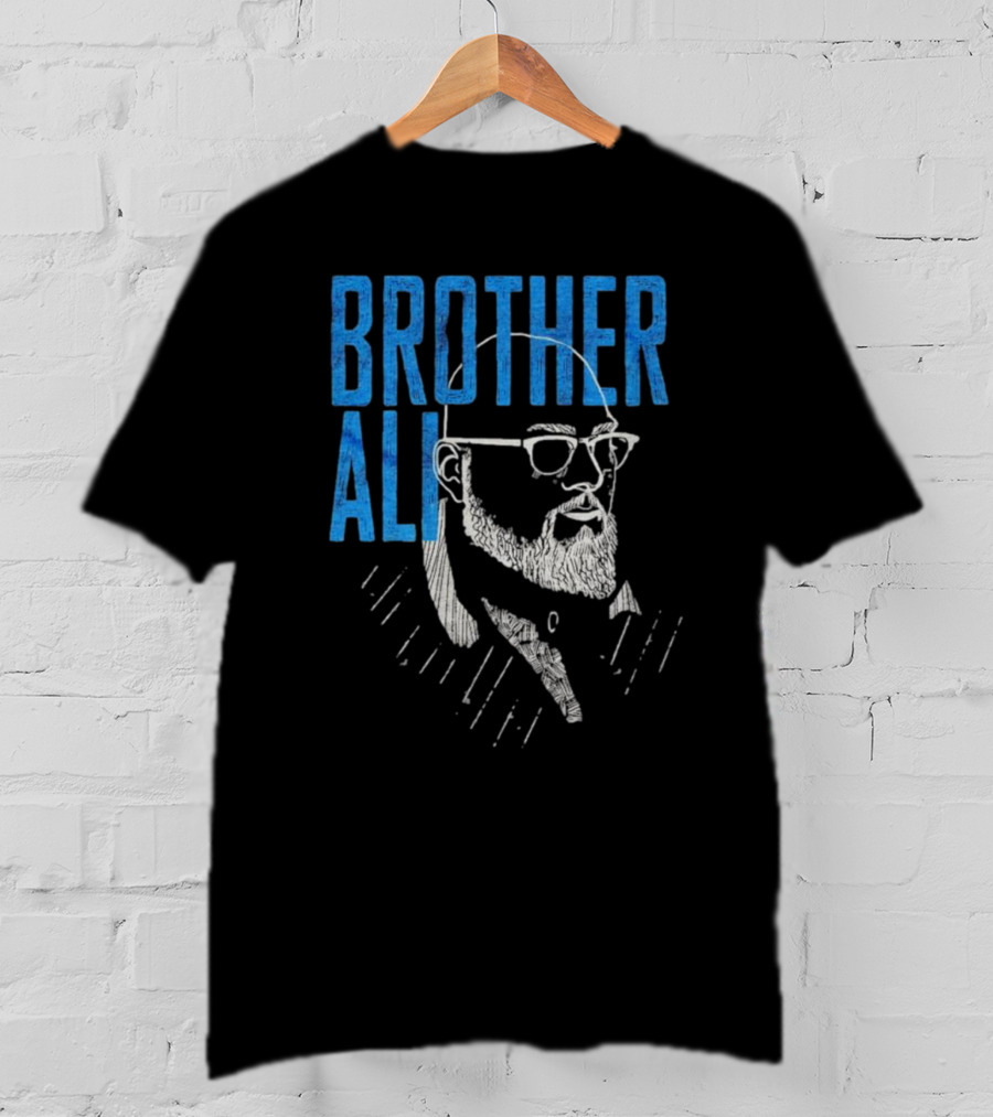 Brother Ali Line Art Portrait With Glasses And Beard T-Shirt
