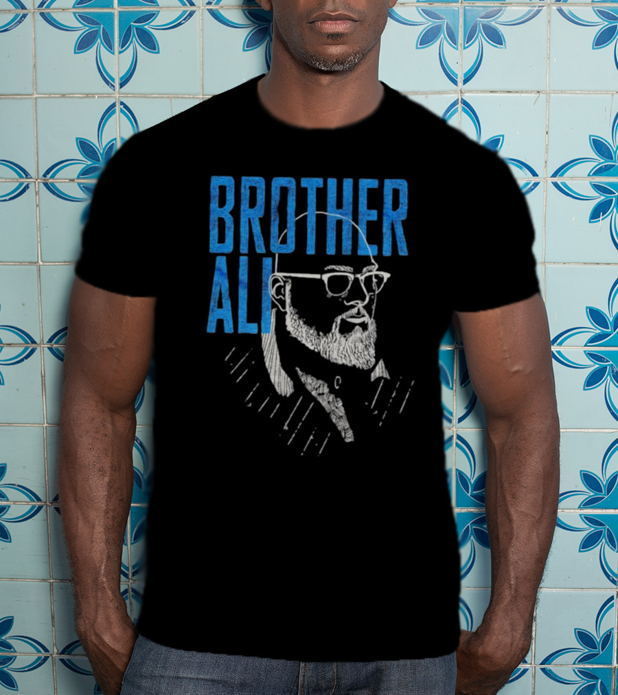 Brother Ali Line Art Portrait With Glasses And Beard T-Shirt