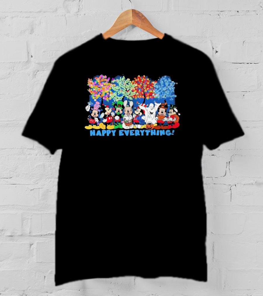 Mickey Mouse Happy Everything Seasons Celebrations T-Shirt