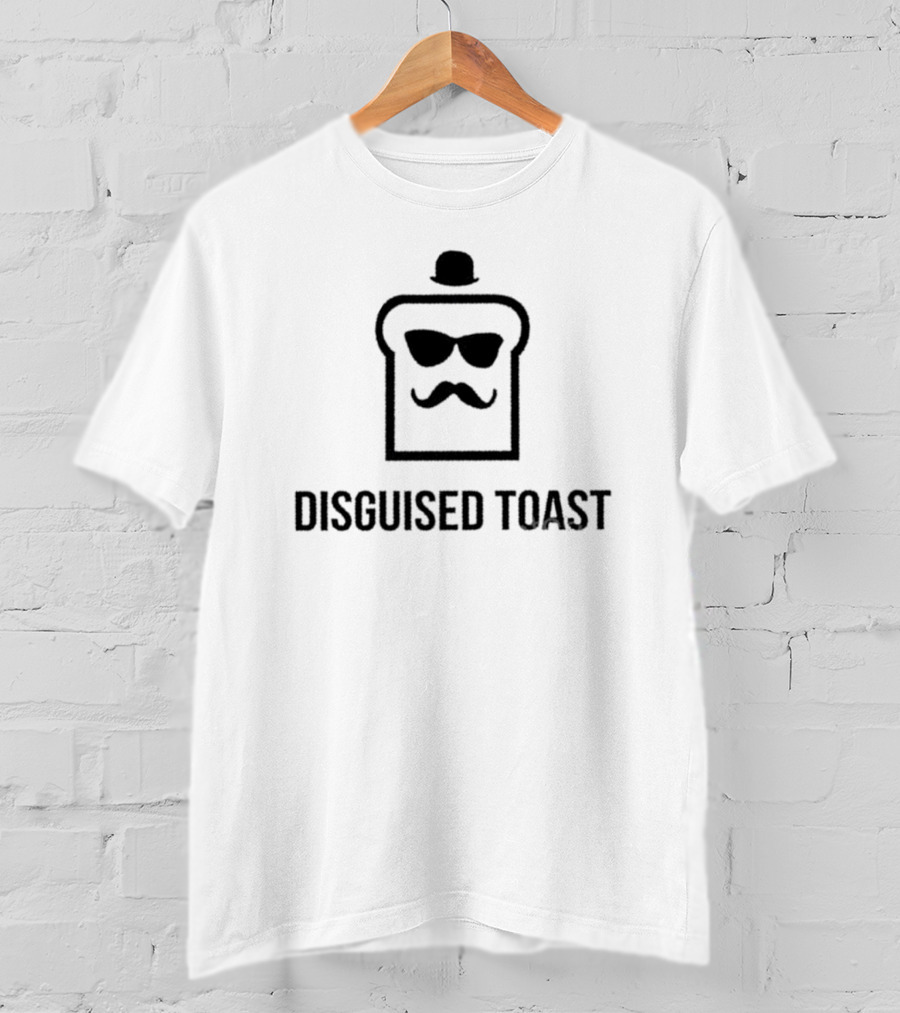 Disguised Toast Sunglasses Mustache Bowler Hat Bread T-Shirt