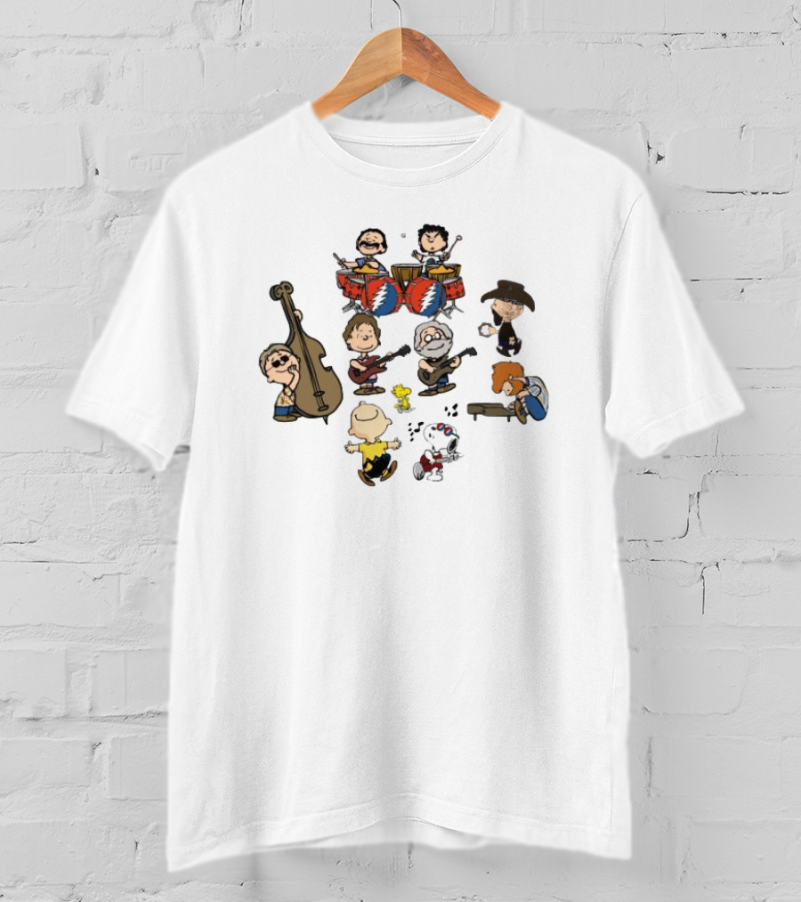 Grateful Dead Peanuts Band Jam Session Gimme Some Lovin' T-Shirt