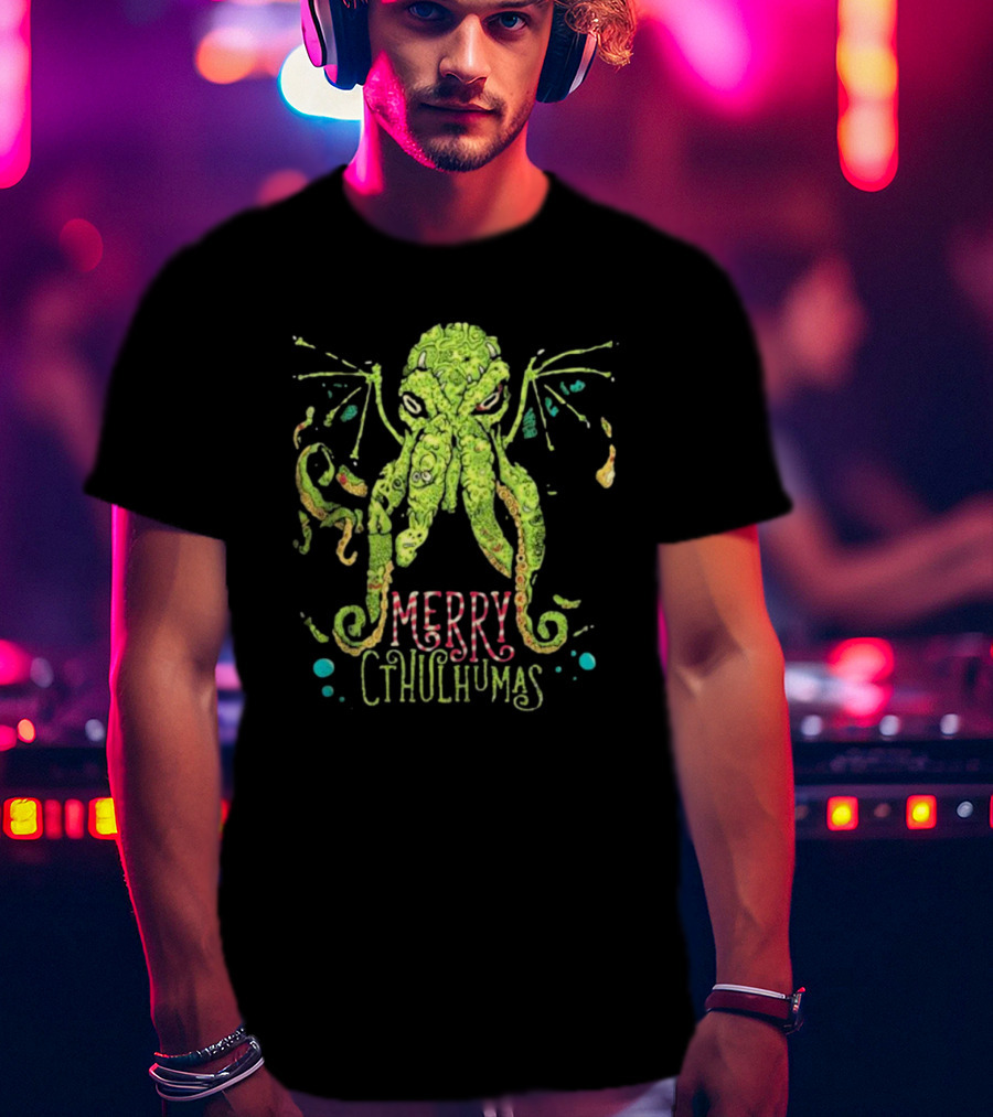 Merry Cthulhumas Christmas Cthulhu Holiday Lovecraft T-Shirt