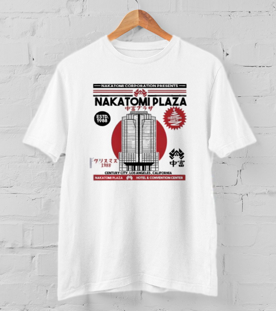 Nakatomi Plaza Century City Los Angeles California Christmas 1988 T-Shirt